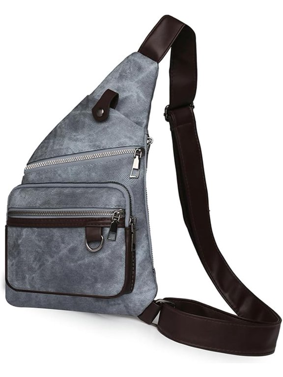 Sling Bag Anti Theft Crossbody Shoulder Bag for Men Women Travel Bag Side Crossbody Sling Backpack Hands-Free Hiking Bag