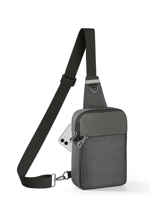 Sling Bag, Anti Theft Sling Crossbody Bag for Women Men, Lock Zipper, RFID Blocking, Water Resistant, Compact Lightweight Waist Pack for Travel & Daily Use (Black)