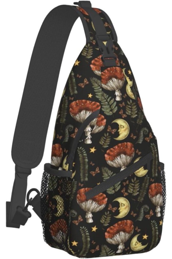 Sling Bag Baseball Hiking Day Shoulder Back Travel Chest for Men Women