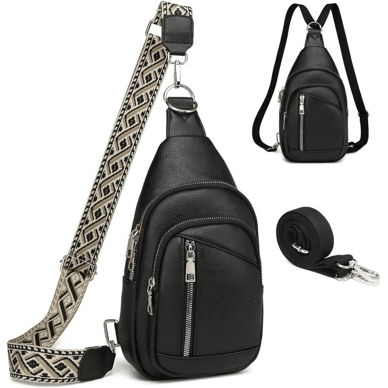 Sling Bag Crossbody Backpack - 2 in 1 Leather Cross Body Bag  display picture 2