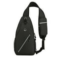 thumbnail image 1 of Sling Bag Crossbody Backpack for Men Women Small Chest Shoulder Bag for Travel Hiking Daypack Black, 1 of 8