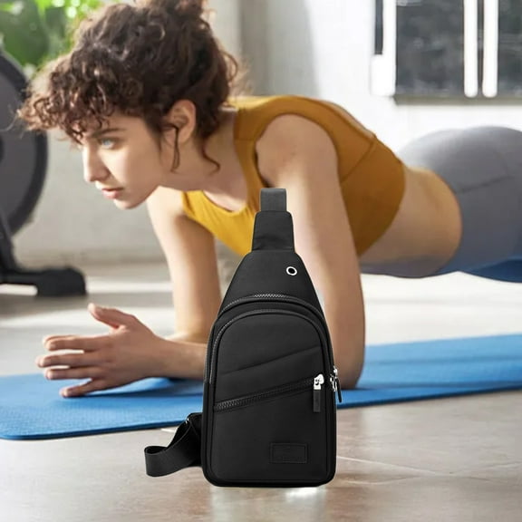 Sling-Bag Crossbody-Bag Women-Men Backpack-Daypack - Hiking Chest Travel with Water Bottle Pocket Portable Hiking Daypacks For Women