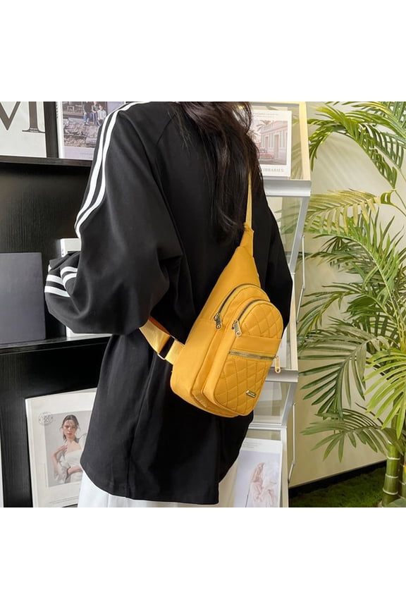 Sling Bag Crossbody Bags for Women - Trendy Fanny Packs Chest Bag Sling, Ideal for Travel Sport Running Hiking, Orange