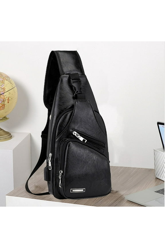 Sling Bag For Men Women Shoulder Backpack Chest Bags Daypack With Earphone Hole For Hiking Camping Outdoor Trip