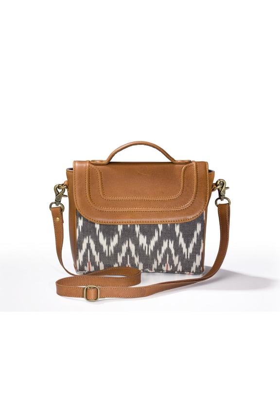 Sling Bag-Grey Ikat