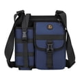 thumbnail image 1 of Sling Bag Men Crossbody Bag With Bottle Holder Multi-layer Adjustable Chest Bag Backpack Portable Sling Backpack For Sports Gym Hiking Fishing Dark Blue, 1 of 5