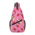thumbnail image 1 of Sling Bag for Men, Cute Cake Strawberry Fanny Pack Crossbody Bags Shoulder Chest Bag, Small Gym Bag Anti Theft Crossbody Backpack Daypack for Travel Sports Running Hiking, 1 of 7