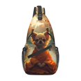 thumbnail image 1 of Sling Bag for Men, Maple Leaf Meditating Chihuahua Fanny Pack Crossbody Bags Shoulder Chest Bag, Small Gym Bag Anti Theft Crossbody Backpack Daypack for Travel Sports Running Hiking, 1 of 7