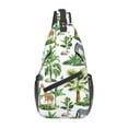 thumbnail image 1 of Sling Bag for Men, zebra Giraffe Tropical palm tree Fanny Pack Crossbody Bags Shoulder Chest Bag, Small Gym Bag Anti Theft Crossbody Backpack Daypack for Travel Sports Running Hiking, 1 of 7