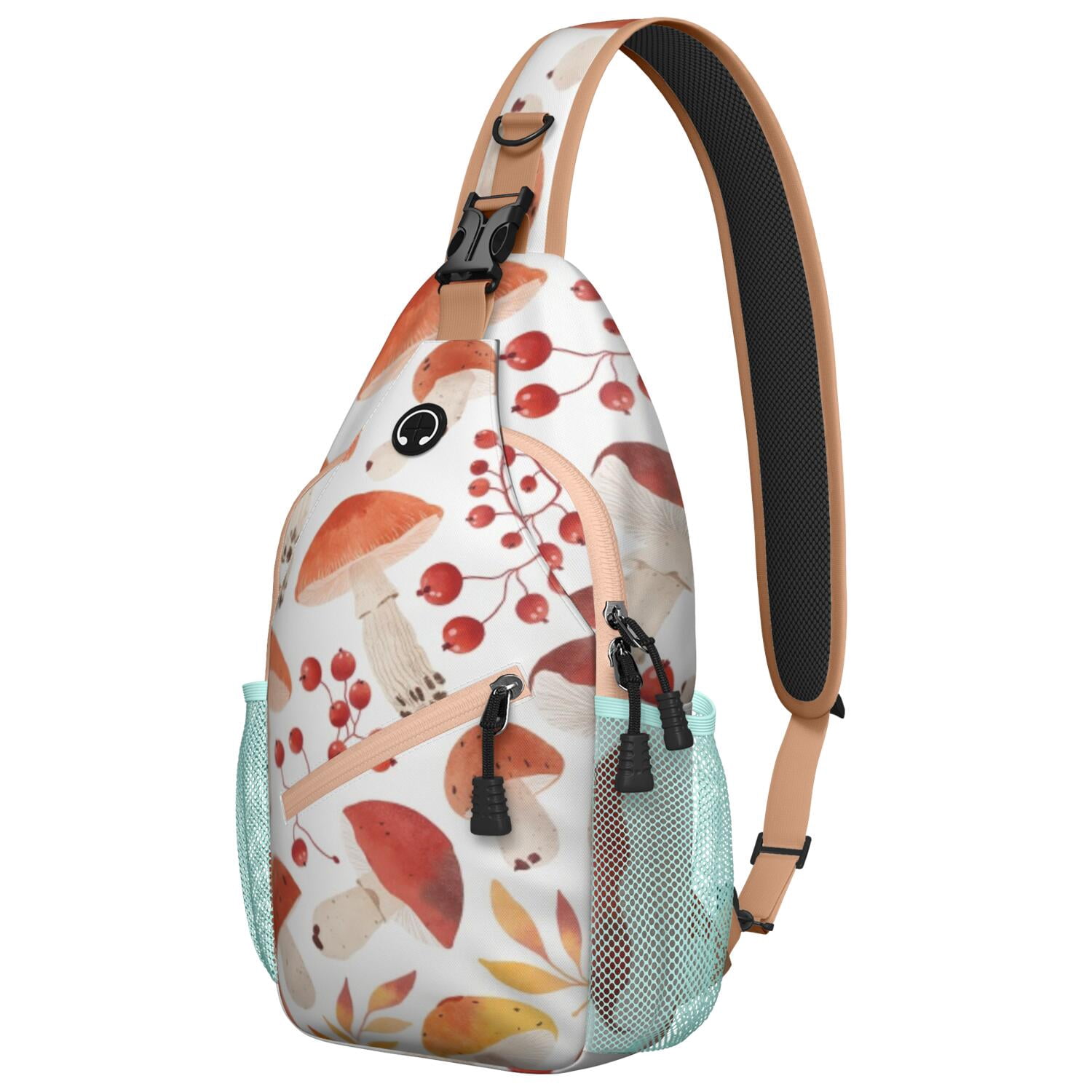 Sling Bag Mushroom Hiking Sling Backpack Casual Bag for Men Women