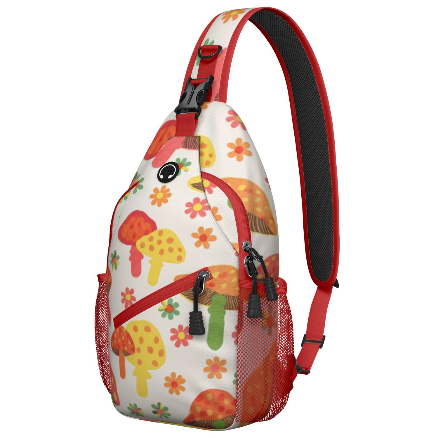 Sling Bag Mushroom Hiking Sling Backpack Casual Bag for Men Women