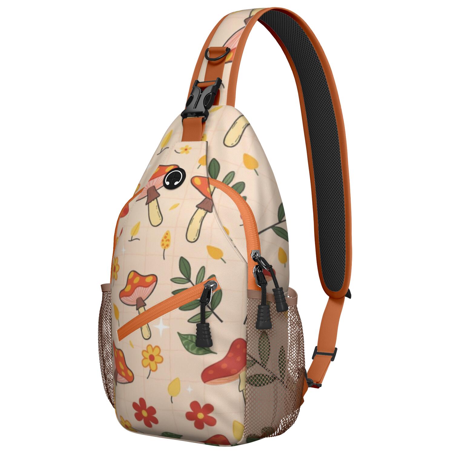 Sling Bag Mushroom Travel Sling Bag Travel Bag Hiking Bag for Men Women