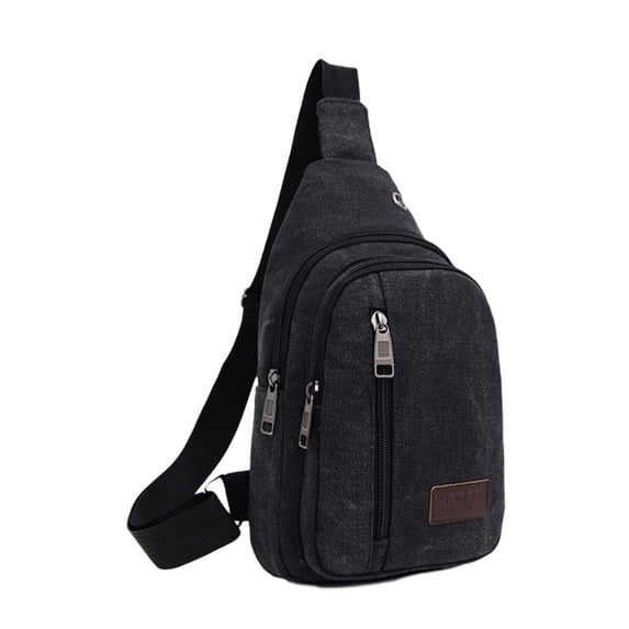 Sling Bag Slim Crossbody Personal Pocket Chest Bag Anti-Thief Shoulder Bag Backpack Casual Daypack Fanny Pack Travel 3x3 Canvas Chest Bag