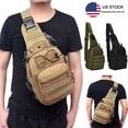 thumbnail image 1 of Sling Bag Small Crossbody Backpack Shoulder Chest Pack Casual Daypack Rucksack for Men Women Green, 1 of 18