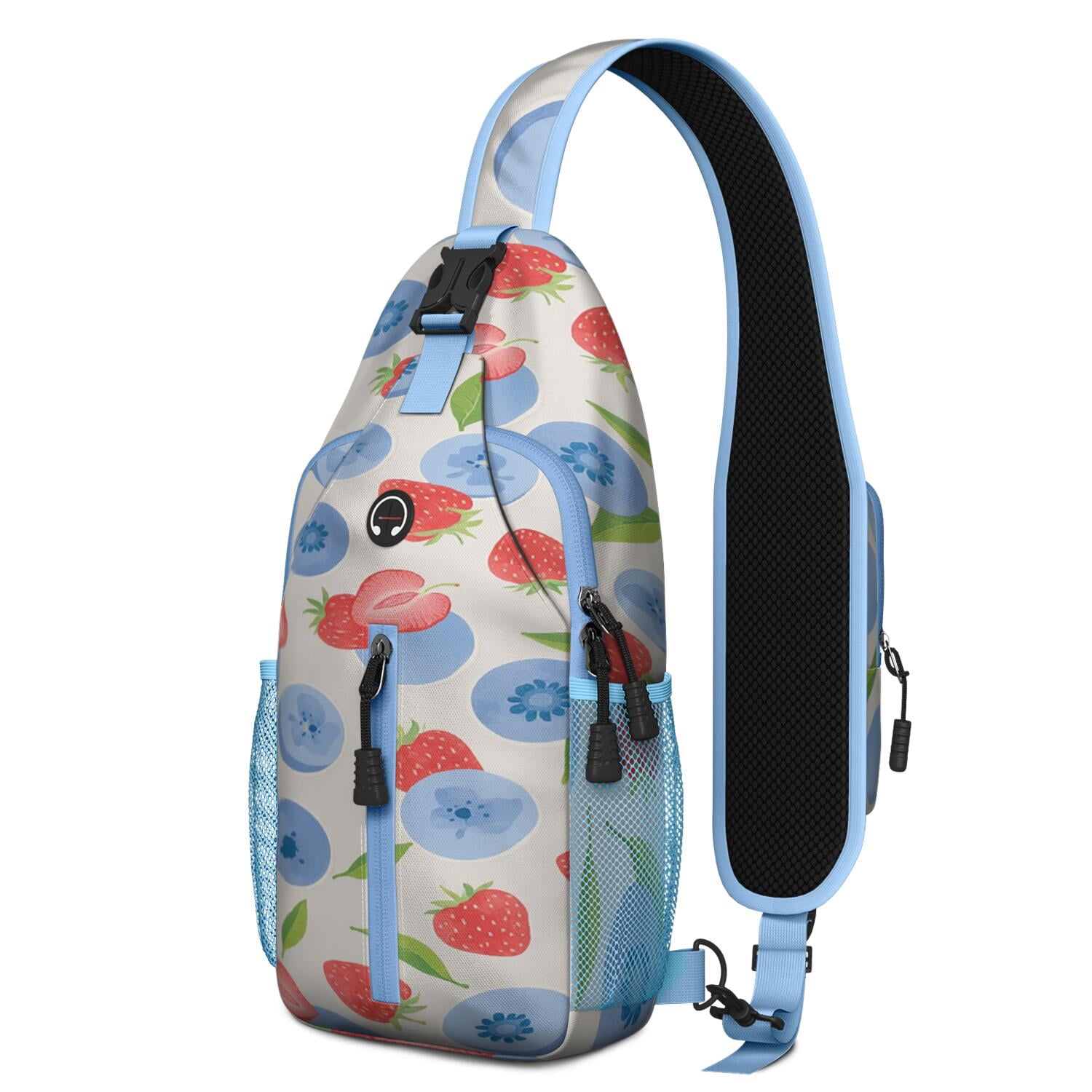 Sling Bag Strawberry Fruit Travel Sling Bag Travel Bag Hiking Bag for Men Women