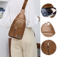 thumbnail image 1 of Sling Bag, Waterproof Crossbody Bag for Women and Men, Lightweight Shoulder Tote, Fanny Pack for Travel and Outdoor Activities (Khaki), 1 of 6
