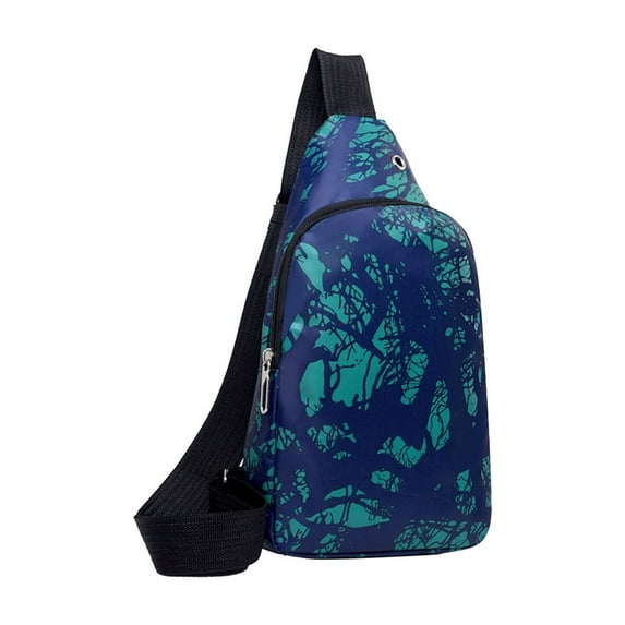 QTOCIO Men's Large Capacity Chest Bag Multi-function Sports Shoulder Messenger Bag Multi Pocket Leisure Outdoor Durability Chest Backpack