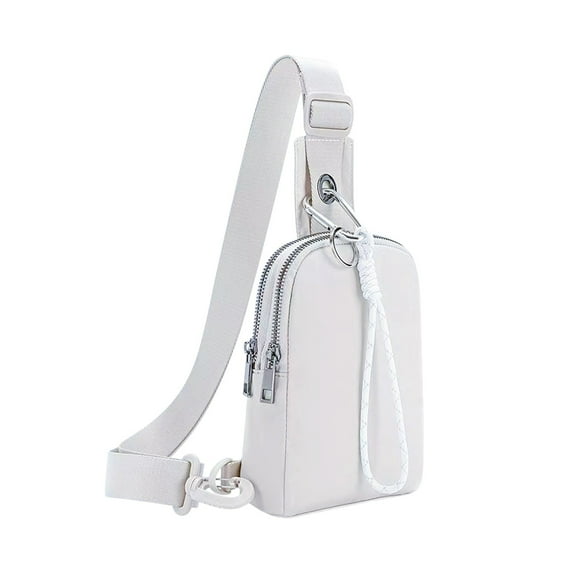 QTOCIO Outdoor Messenger Bag Men's And Women's Chest Bag Polyester Material Waterproof Sports And Leisure Adjustable Shoulder Bag Running Bag