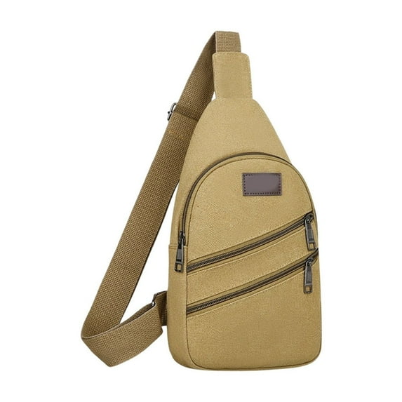 Sling Bag for Women Men QTOCIO Thickened Zipper Outdoor Canvas Chest Bag New Men's Chest Bag Hiking Backpack Multipurpose Crossbody Chest Bag Messenger Bag Men's And Women's Chest Bag
