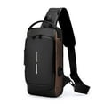 thumbnail image 1 of Sling Bag for Men Anti-Theft Crossbody Bag Large Capacity Waterproof Rechargeable Chest Backpack for Daily Use, 1 of 9