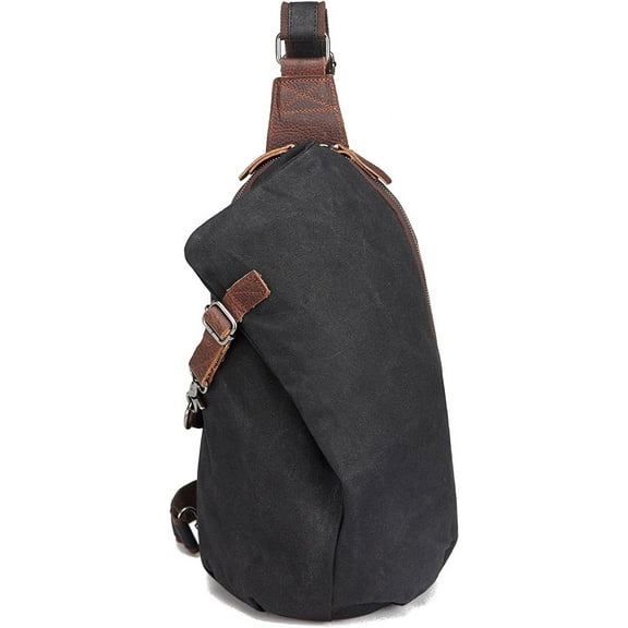 Sling Bag for Men & Women Canvas Crossbody Bag Outdoor Travel Hiking Backpack