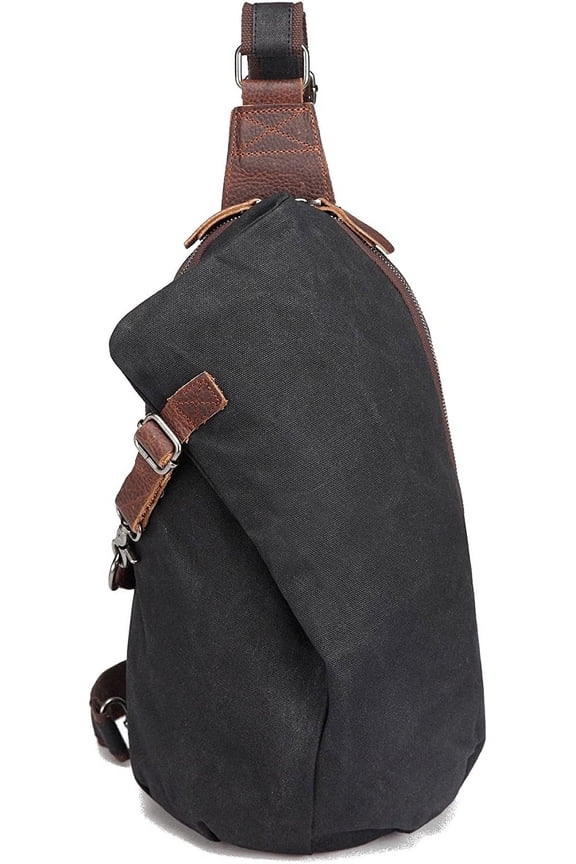 Sling Bag for Men & Women Canvas Crossbody Bag Outdoor Travel Hiking Backpack