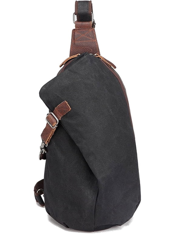 Sling Bag for Men & Women Canvas Crossbody Bag Outdoor Travel Hiking Backpack