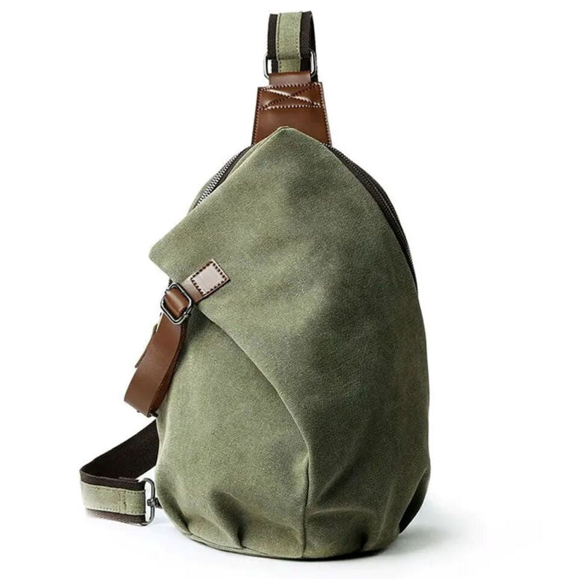 Sling Bag for Men & Women Canvas Crossbody Bag Outdoor Travel Hiking Backpack