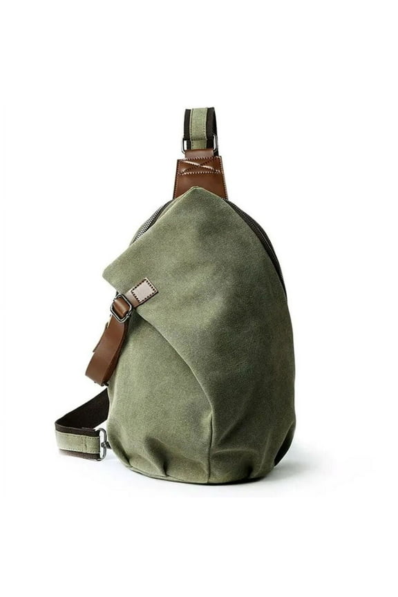 Sling Bag for Men & Women Canvas Crossbody Bag Outdoor Travel Hiking Backpack