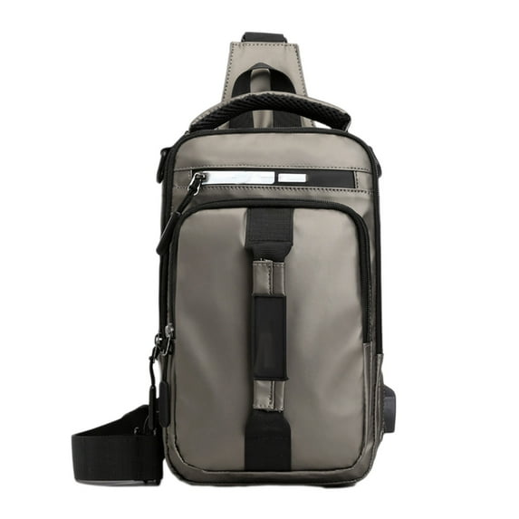 Sling Bag for Men Women Shoulder Backpack Chest Bags Crossbody Daypack with Earphone Hole for Hiking Camping Outdoor Trip