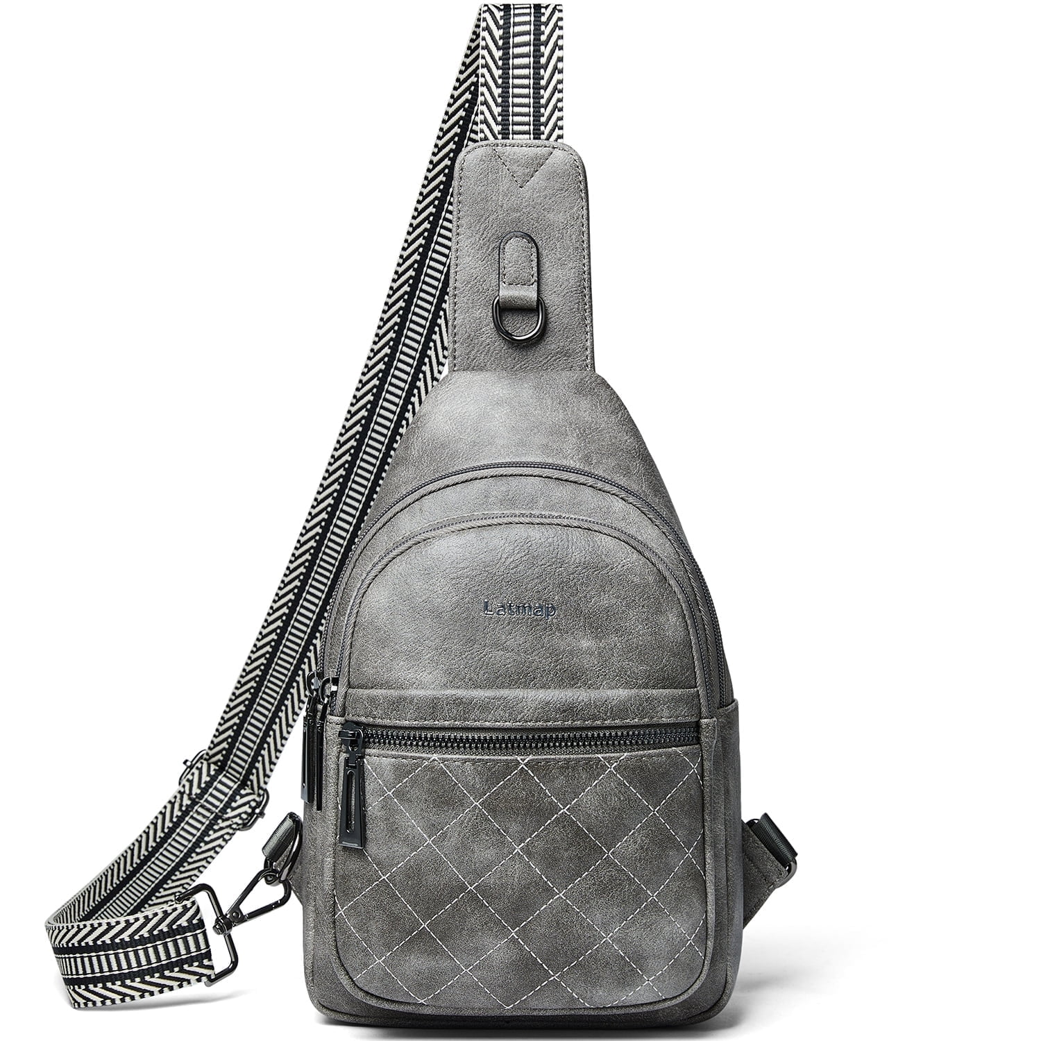 Sling Bag for Women Crossbody Fanny Pack - Lightweight Waterproof Faux Leather Purse for Travel Hiking Running Hands-Free