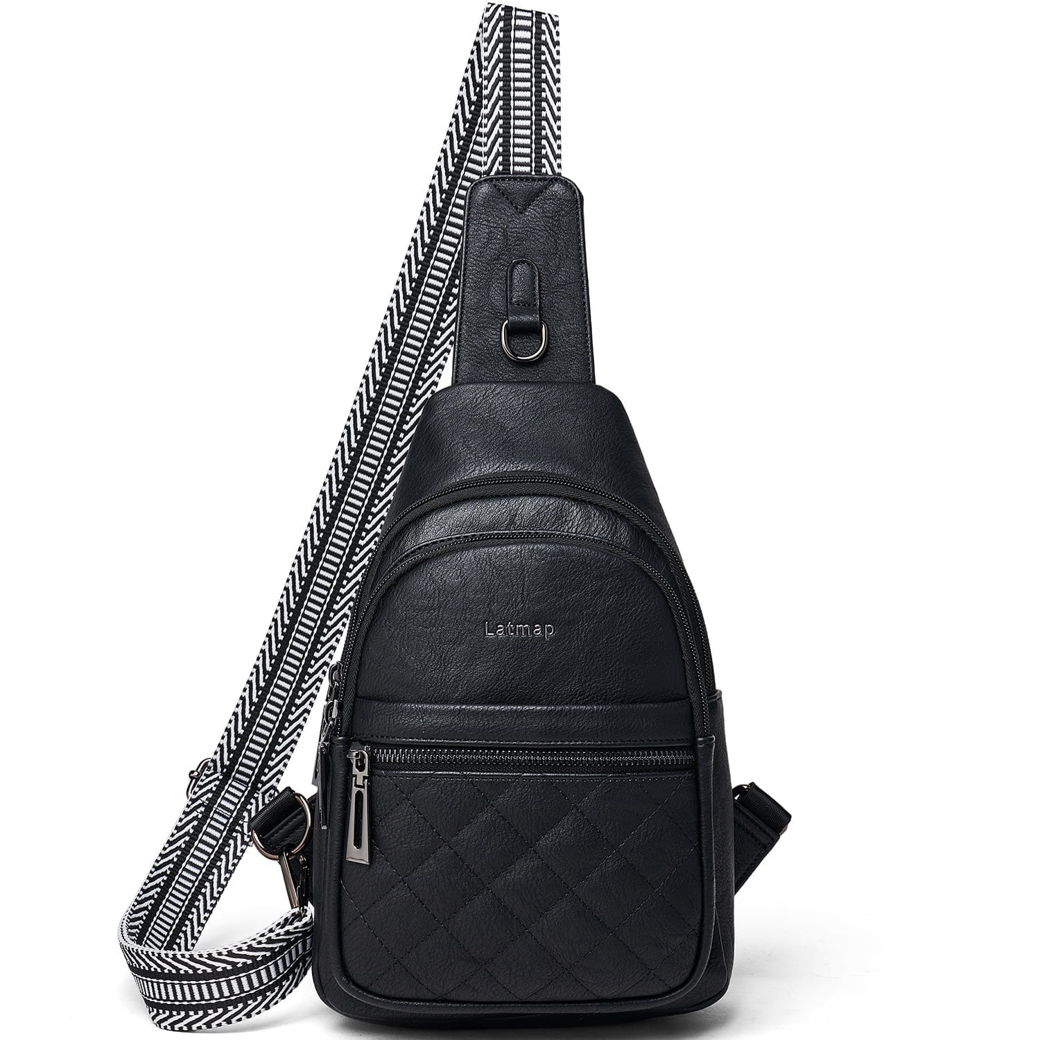 Sling Bag for Women Crossbody Fanny Pack - Lightweight Waterproof Faux Leather Purse for Travel Hiking Running Hands-Free