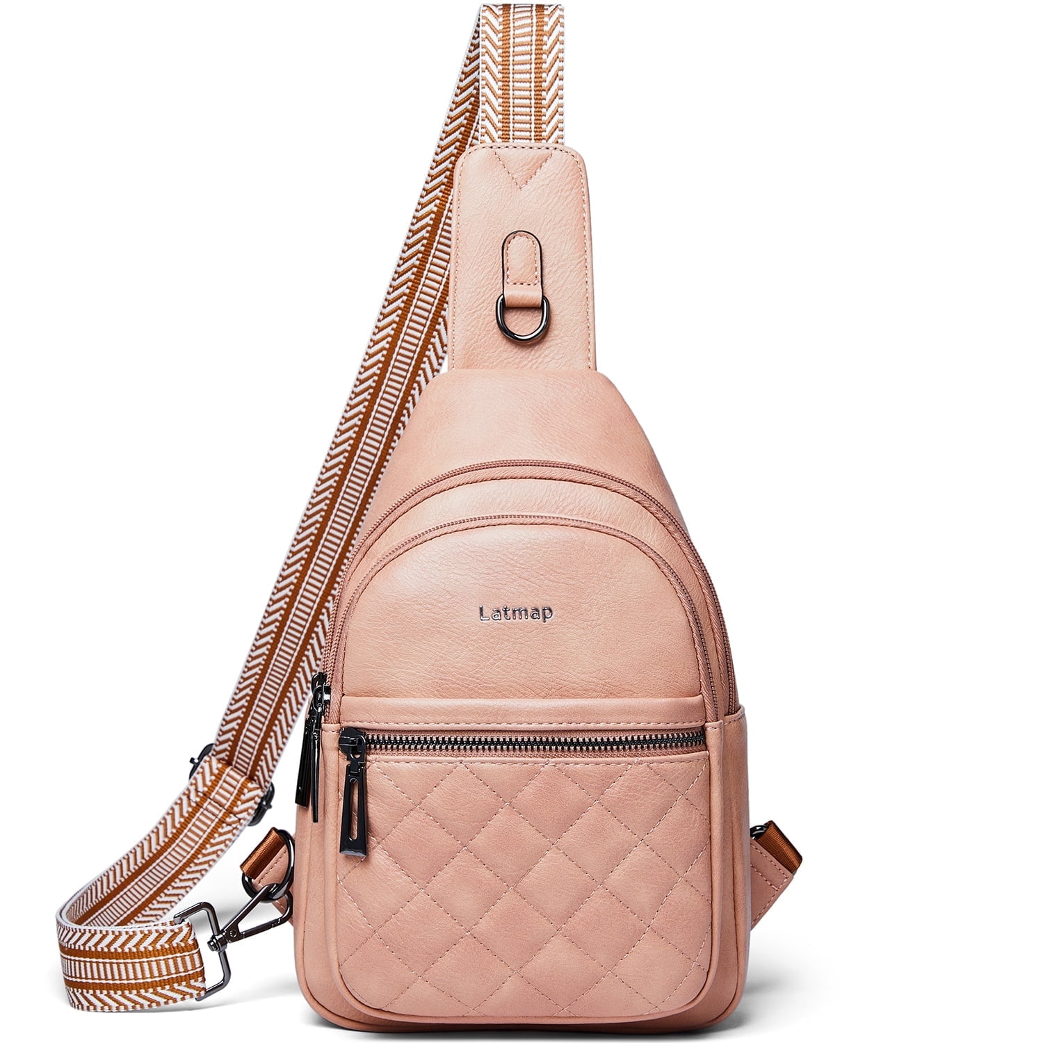 Sling Bag for Women Crossbody Fanny Pack - Lightweight Waterproof Faux Leather Purse for Travel Hiking Running Hands-Free