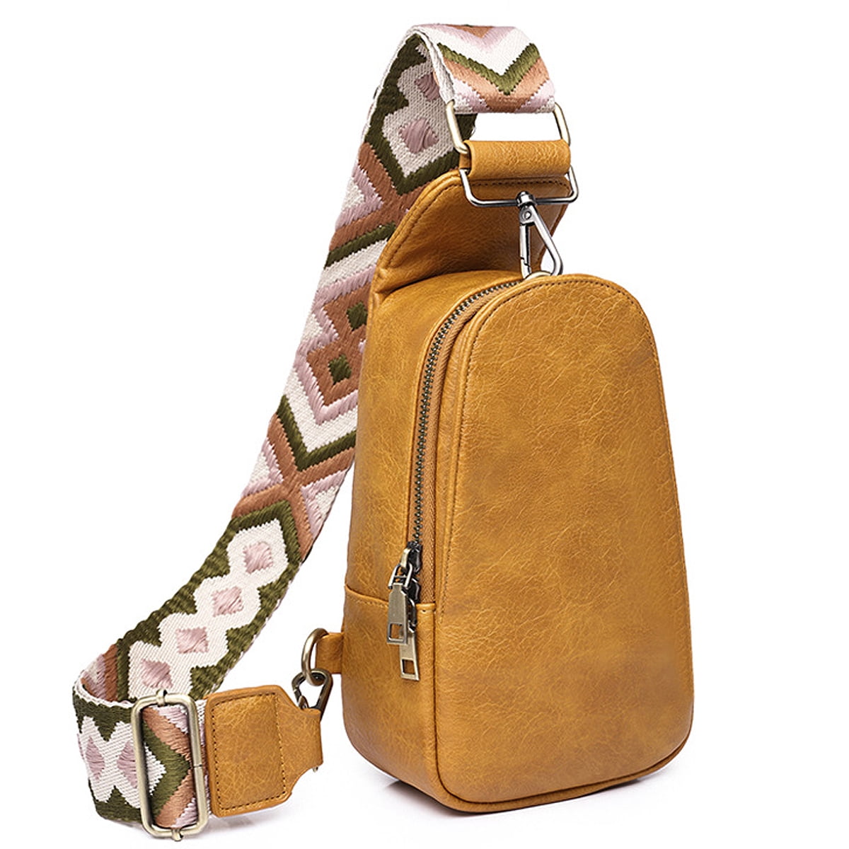 S-ZONE Vegan Leather Crossbody Sling Bag – Magnetic Closure, Adjustable Strap, Multiple Pockets For Women