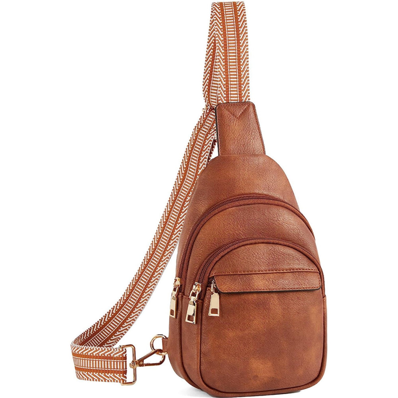 Sling Bag for Women Leather Crossbody Bags Fanny Pack Chest Bag for Travel