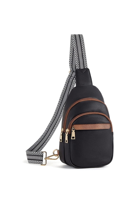 Sling Bag for Women Leather Crossbody Bags Fanny Pack Chest Bag for Travel