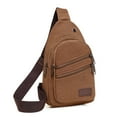 thumbnail image 1 of QTOCIO Thickened Zipper Outdoor Canvas Chest Bag New Men's Chest Bag Messenger Bag Men's Chest Bag, 1 of 6