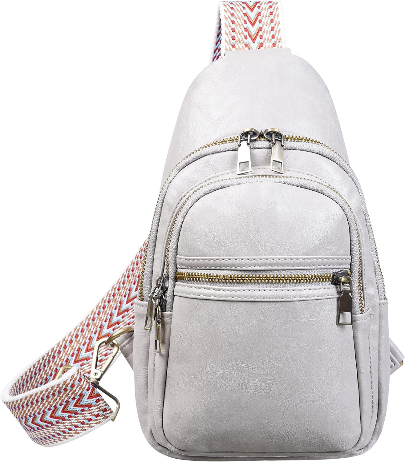 Sling Bag for Women PU Leather Sling Bags for Women Crossbody Fashion Sling Backpack Multipurpose Chest Bag for Women