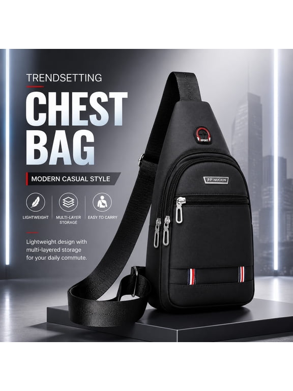 Sling Bag for Women Vegan Leather Crossbody Bags Fanny Pack Chest Pack Small Backpack Travel Purse Shoulder Bag