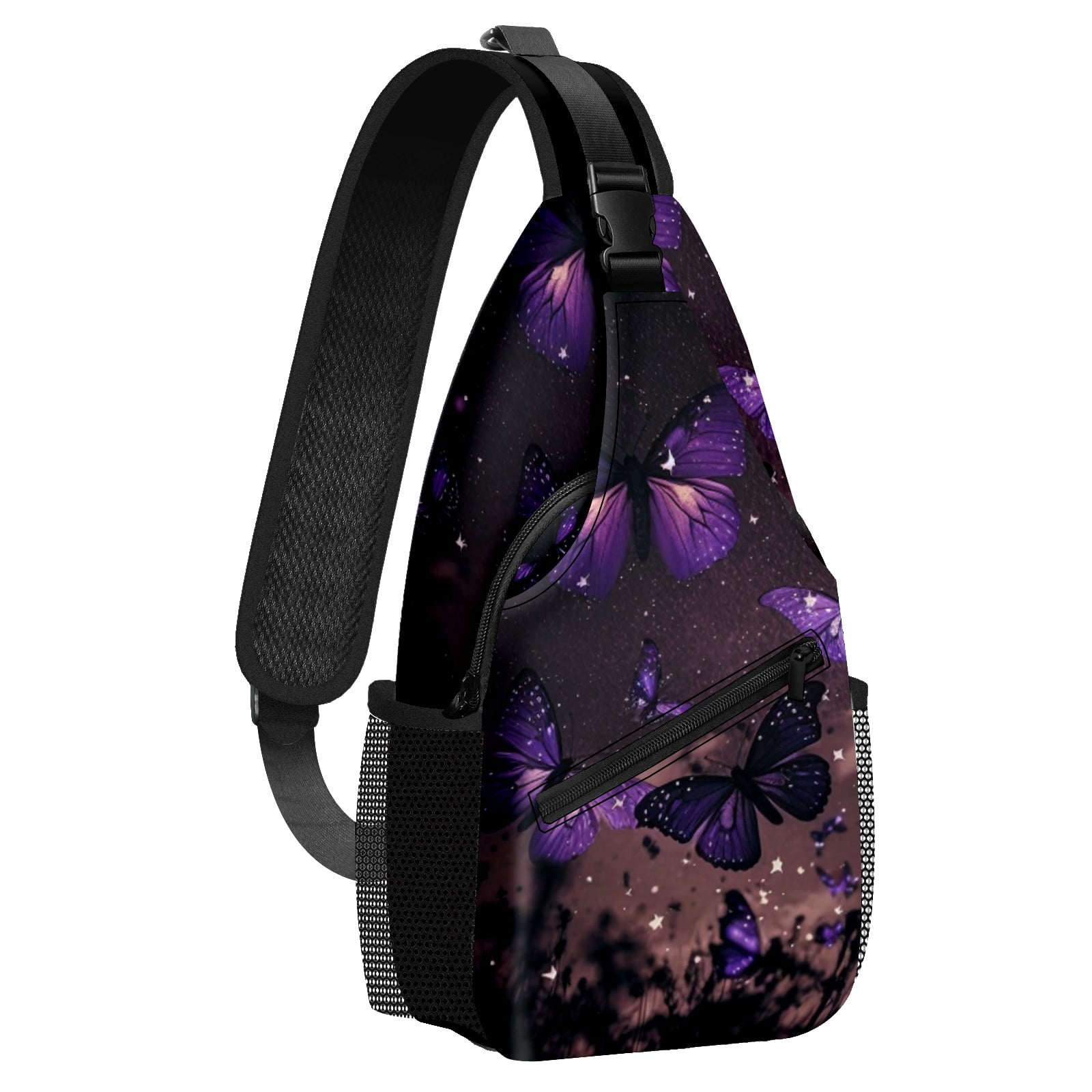 Women Butterfly Mini Crossbody Shoulder Chest Small Backpack for Travel Hiking Butterfly Iridescent Mini Backpack - Pink | Carter main image 3