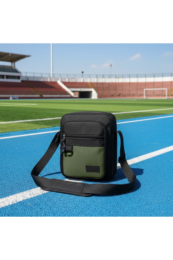 Sling Bags for Men Fashionable Casual Lightweight Men's One-shoulder Square Bag Iron Hanging Ring Sports Cycling One Shoulder Messenger Bag Crossbody Bag Womens Large