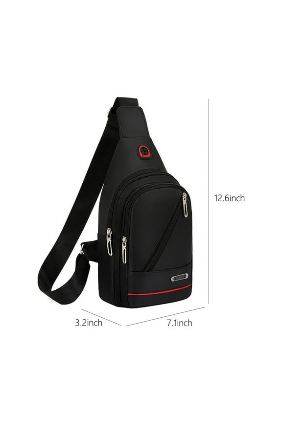 Sling Bags Men and Women Shoulder Backpack Small Cross Body Lightweight Chest Sling Backpack (Black)