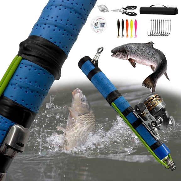 Sling Caster Fishing Rod, Compact Catapult Fishing Reel, Professional Fly Fishing Rod, Portable Catapult Fishing Lure Angling Tools for Beginners, Cast Farther with Zero Effort