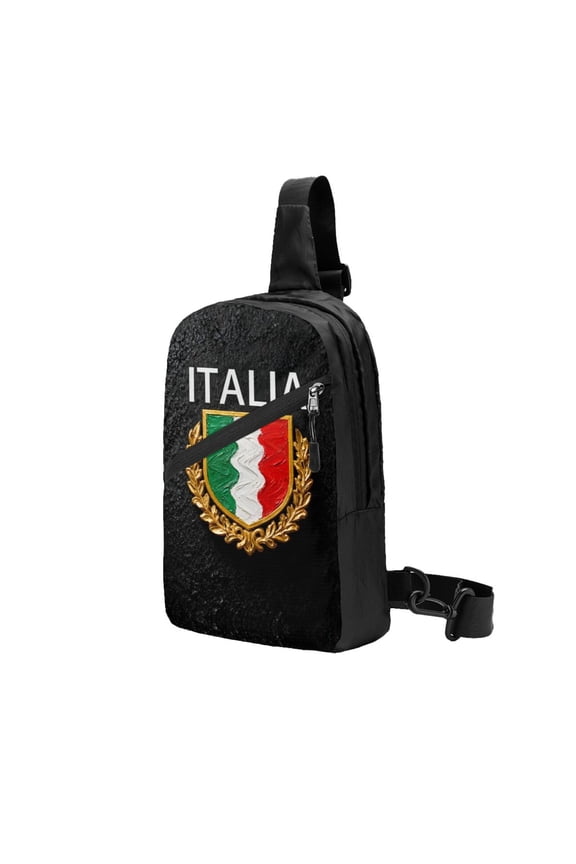 Sling Crossbody Backpack Italia Italian Italy Collapsible Chest Shoulder Cross Body Bag Daypack for Women Men
