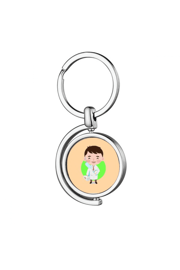 Sling Doctor Nurse Treatment Job Rotating Keychain Metal Keyring Holder