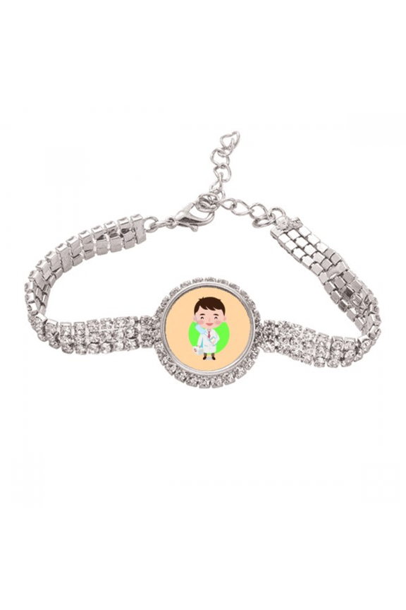 Sling Doctor Nurse Treatment Job Tennis Chain Anklet Bracelet Diamond Jewelry