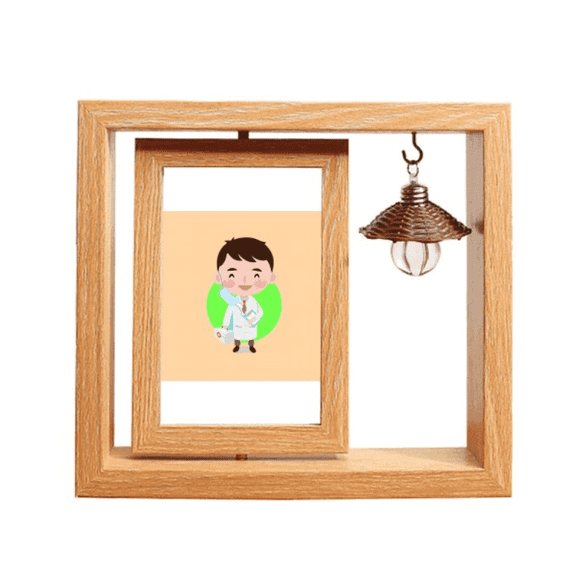 Sling Doctor Nurse Treatment Job Wooden Rotating Picture Photo Frame 4x6