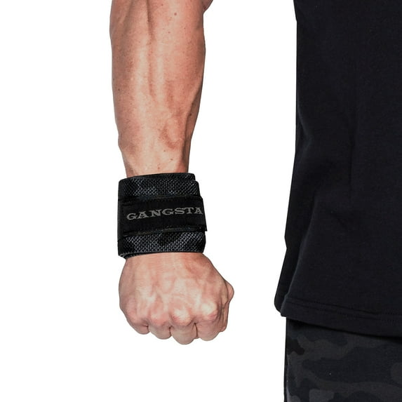 Sling Shot Gangsta Wrist Wraps by Mark Bell - 36" - Black Camo