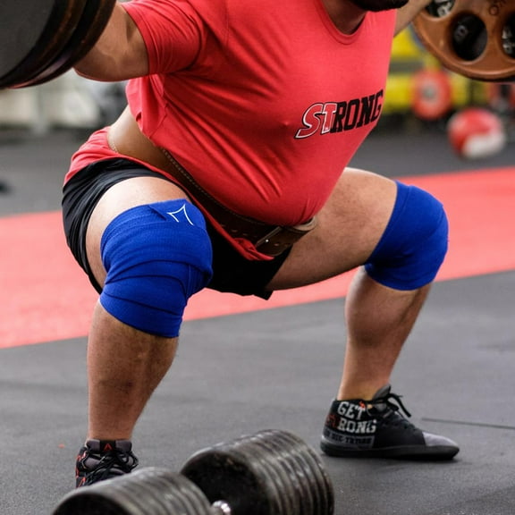 Sling Shot Knee Wraps by Mark Bell - 2.0m - Blue