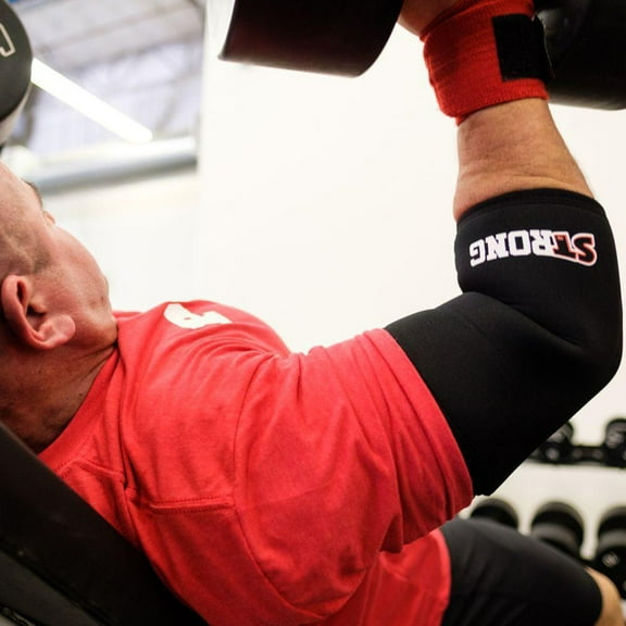 Sling Shot STrong Compression Elbow Sleeves by Mark Bell - Large - Black